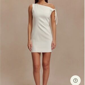 Elegant Cream One-Shoulder Dress